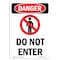 Signmission OSHA Danger Sign, 10" Height, Rigid Plastic, Do Not Enter, Portrait, V-1151 OS-DS-P-710-V-1151 - alternate 1